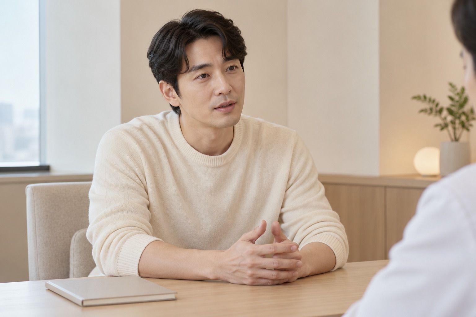 수면 이력을 상담하는 가상 성인 인물