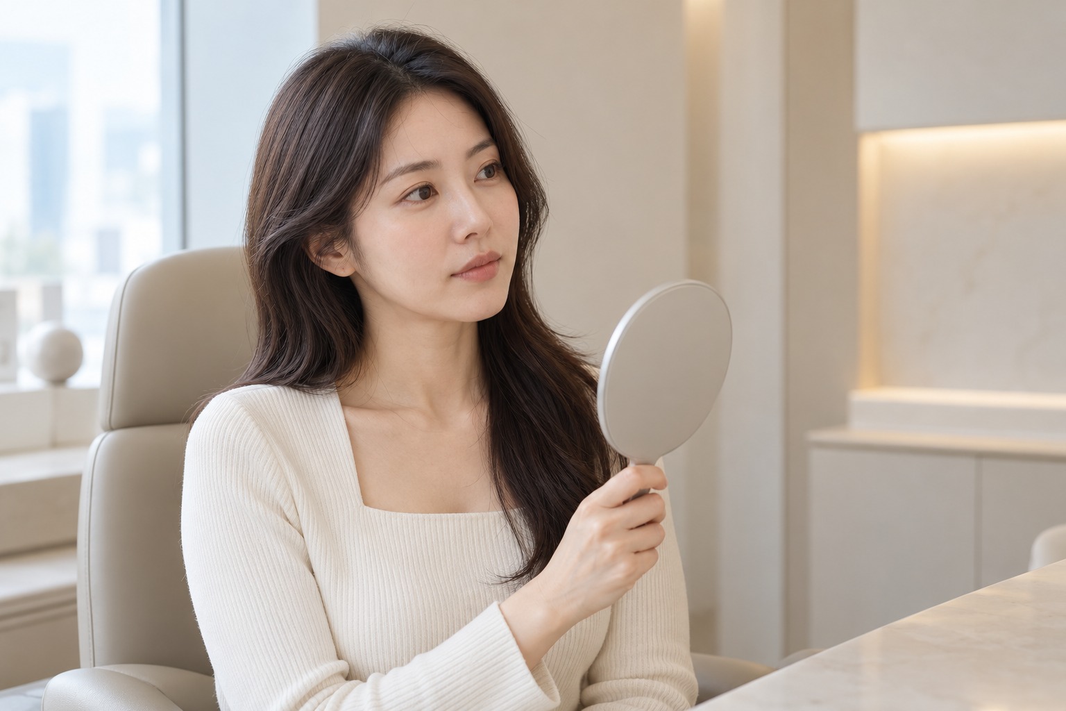 입술 모양에 대한 고민을 상담하는 AI 가상 성인 여성
